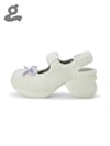 White Quilted Drawstring Sandals “BALLERINA”