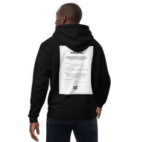 Image 3 of "COCAINE" - 300 G/M² BLACK UNISEX ECO PREMIUM HOODIE
