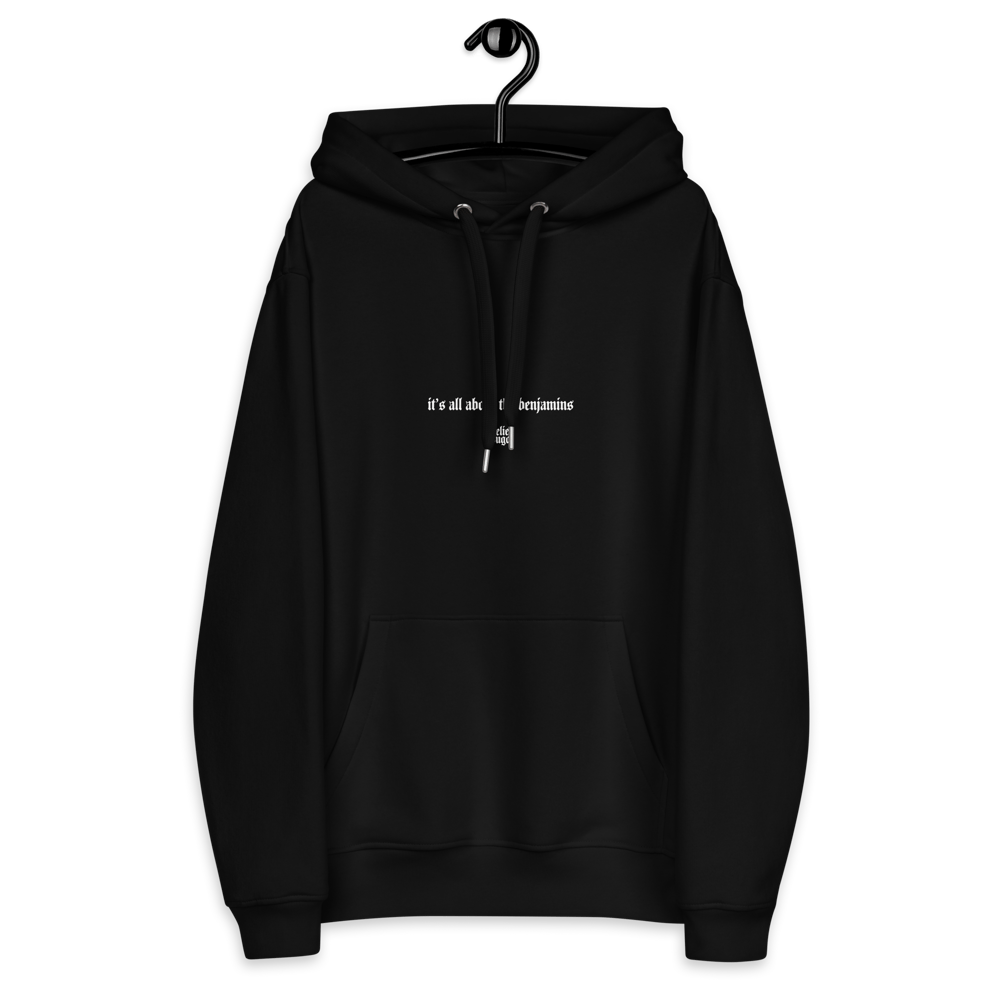 "COCAINE" 300 G/M² BLACK UNISEX ECO PREMIUM HOODIE