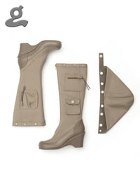 Image 3 of Detachable Wedge Heel Long Boots “OVERALL”