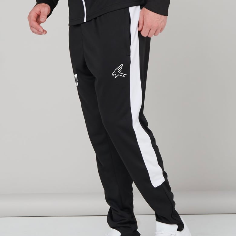 Image of Black/White Contrast Slim Fit Track Pants