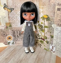 Image 1 of Nineteen zero six Andie  linen dungarees in black - yellow blouse