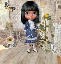 Image 2 of Nineteen zero six Prairie dress in blue tulip print
