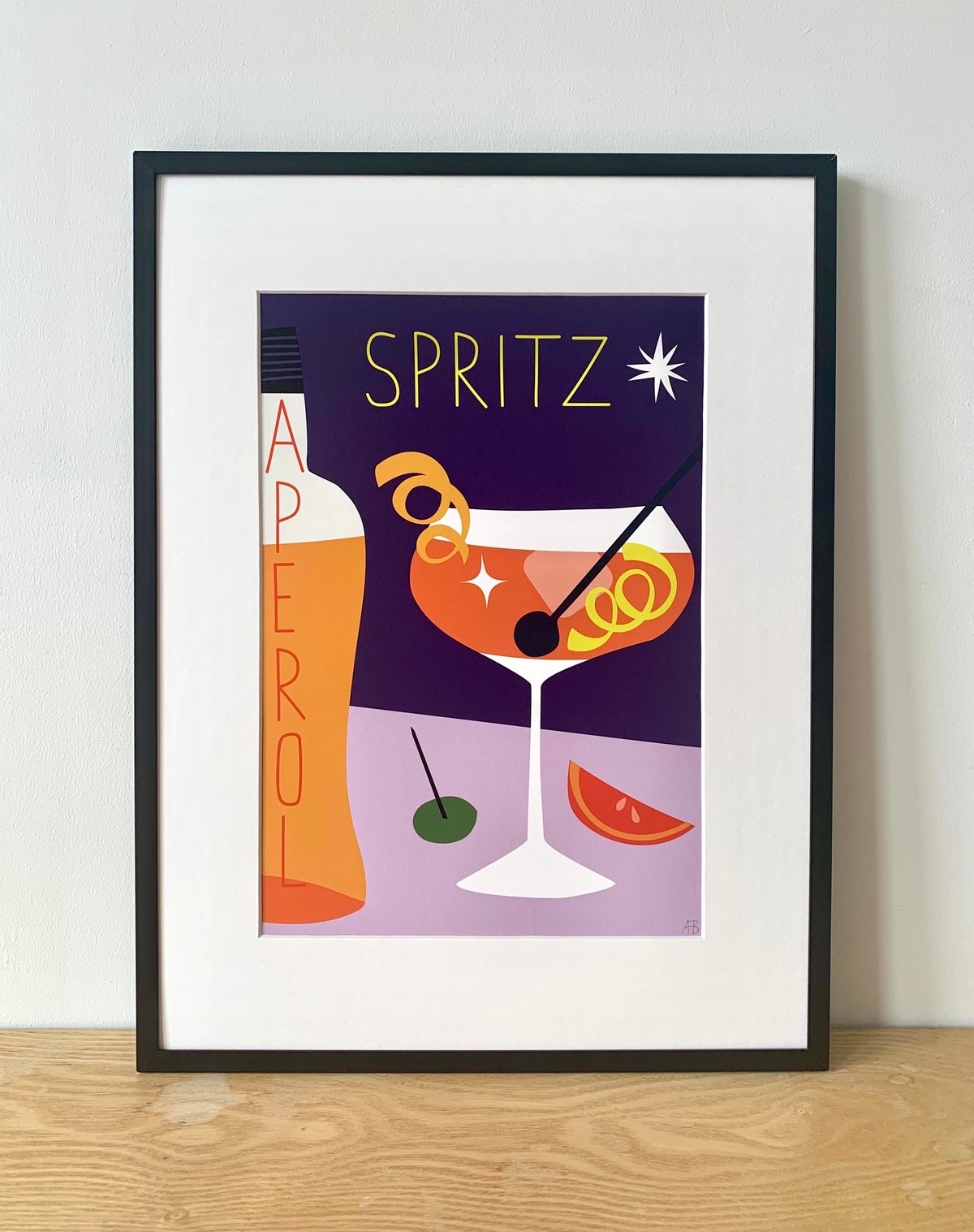 Cocktail Prints A4 - Margarita, Negroni, G&T, Aperol Spritz and Bloody Mary