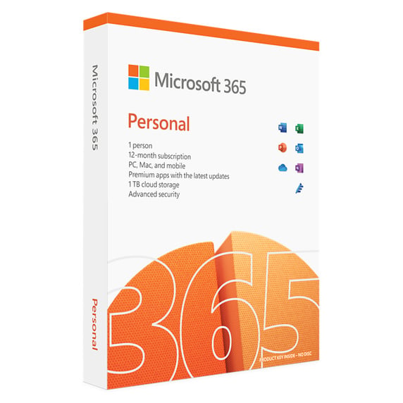 Image of SERVICE: MICROSOFT 365 PERSONAL, 1-Year Subscription - For PC, Mac, iOS, Android, And Chromebook. 