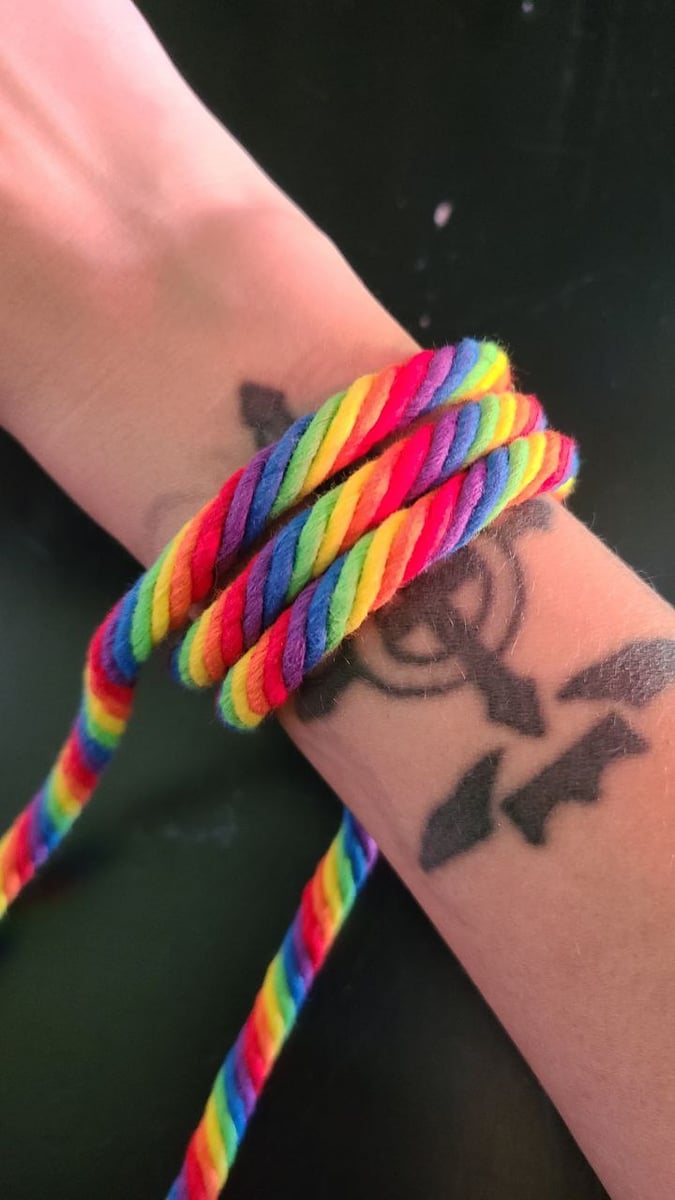 Rainbow cotton 3ply rope – Ropeboundkitten