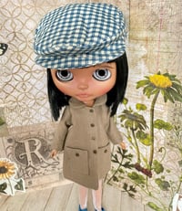 Nineteen zero six Annie flat cap hat in blue check