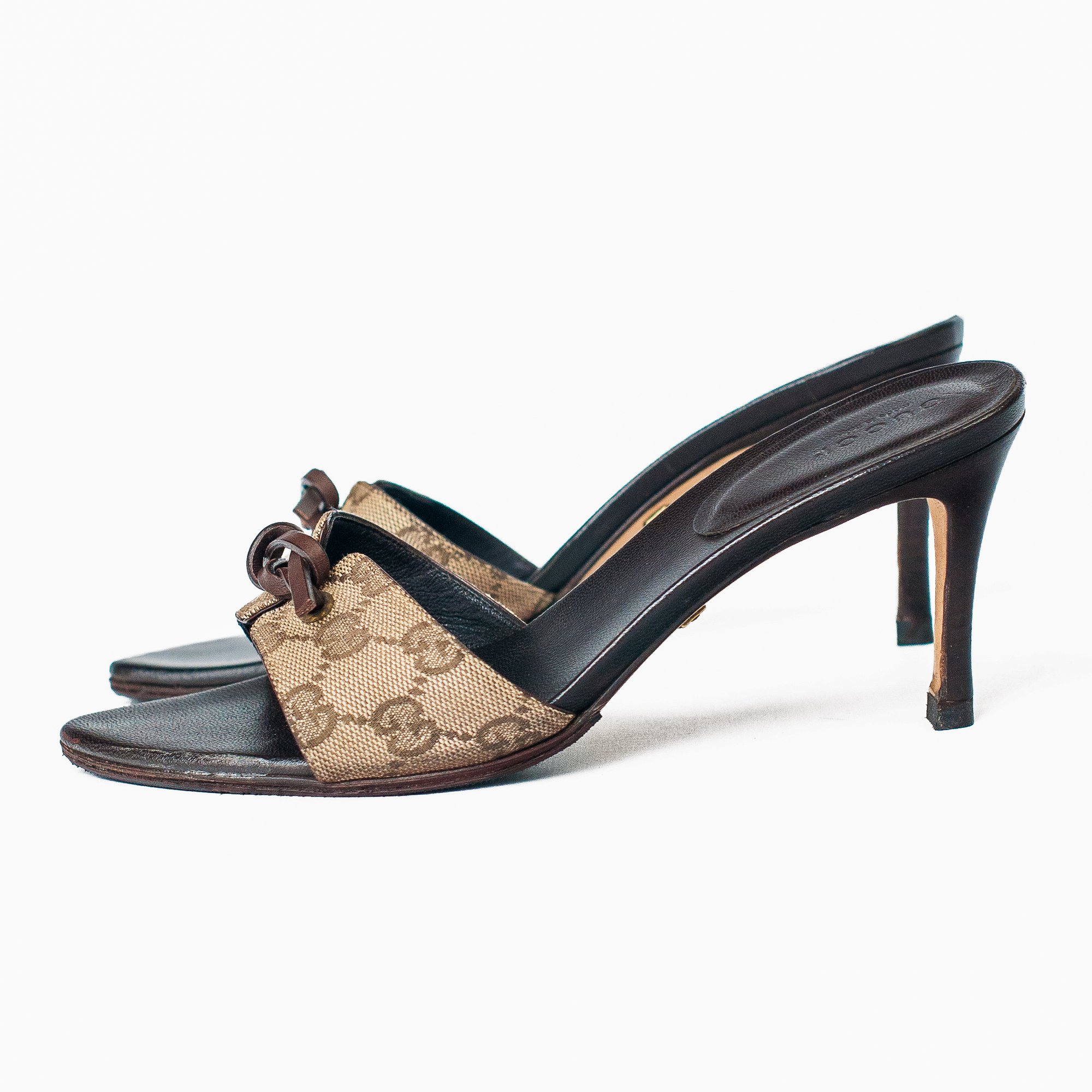 Image of Gucci Monogram Canvas High Heels