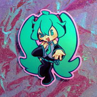 Image 1 of Holographic Miku Sticker