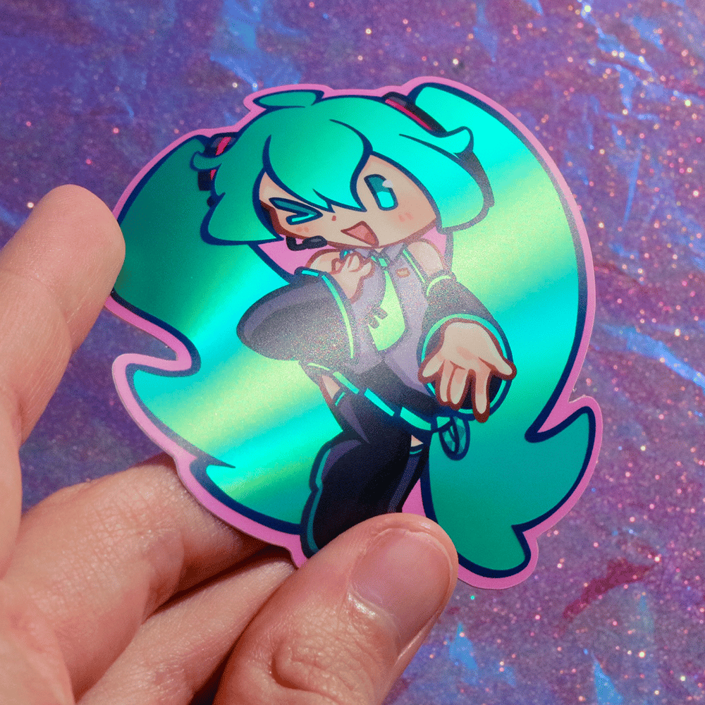 Holographic Miku Sticker