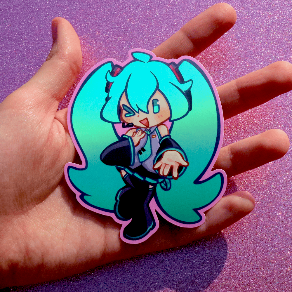 Holographic Miku Sticker