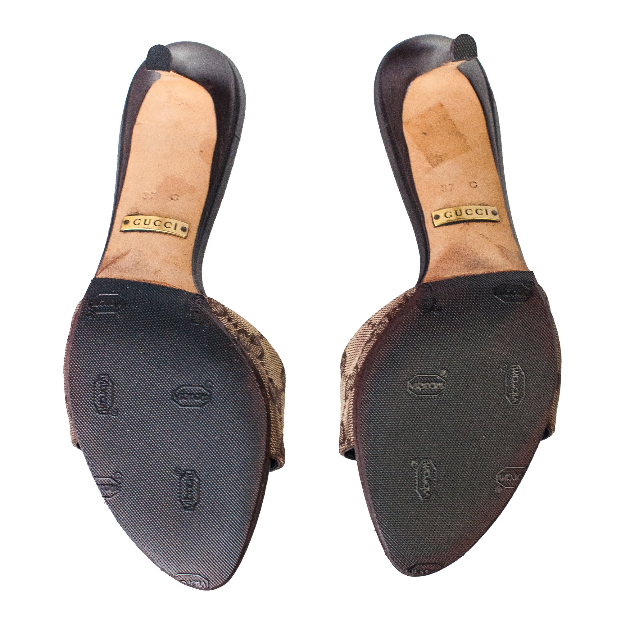 Image of Gucci Monogram Canvas High Heels