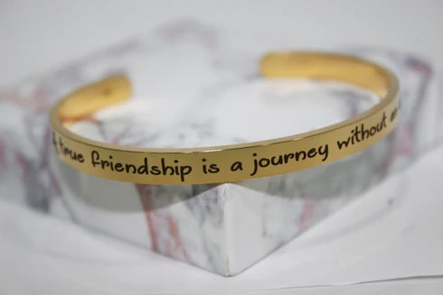 Image of A True Friendship is a Journey without an end Bracelet for Men & Women
