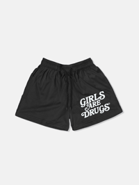 GIRLS ARE DRUGS® MESH SHORTS - BLACK