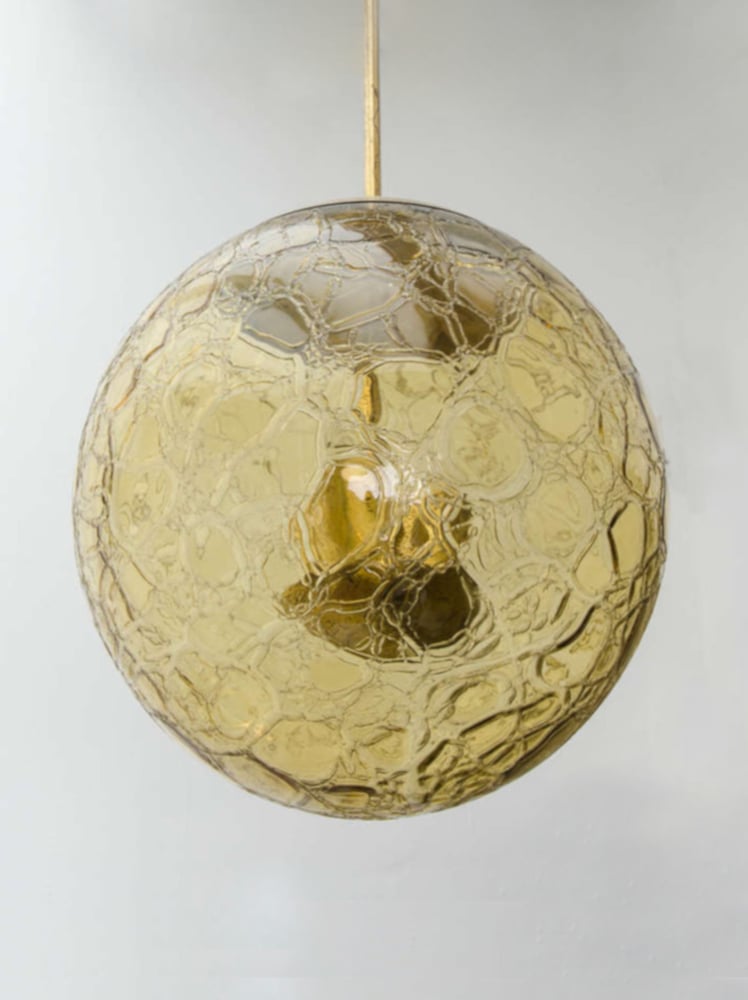 Image of Large Amber Glass Light, 1960s