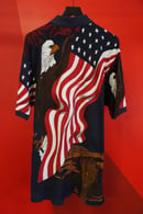 Image 4 of (L) Patriotic Bald Eagle Polo Shirt