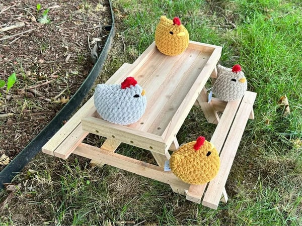 Image of Chicken Picnic Table 