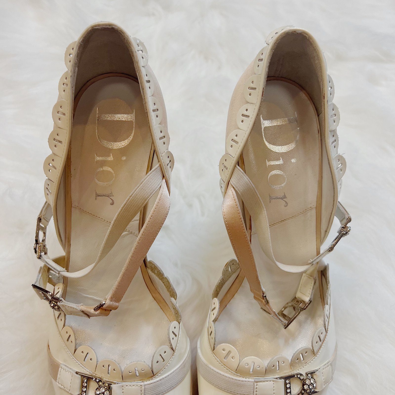 Size 9 - Christian Dior Y2K Rhinestone Charm Heels