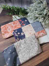 Image 1 of Autumn Garden patchwork zipper pouch