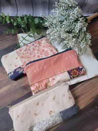 Image 2 of Autumn Garden patchwork zipper pouch