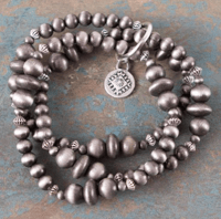 Image 3 of  Faux Navajo Pearl Stretch Bracelet