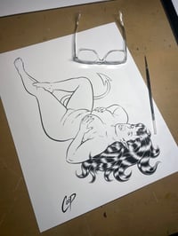 Image 2 of LEGS UP DEVIL GIRL Original art