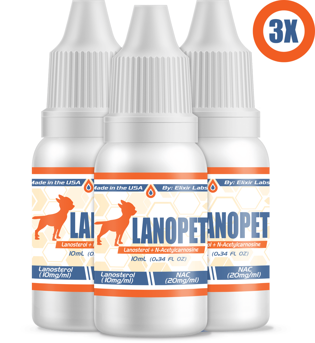 Lanosterol drops for clearance dogs