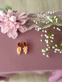 Image 3 of Pink Pearl Clusters (Gold)