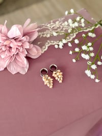 Image 1 of Pink Pearl Clusters (Silver)