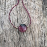 Image 1 of Ruby Zoisite Touchstone Necklace