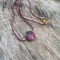 Image 3 of Ruby Zoisite Touchstone Necklace