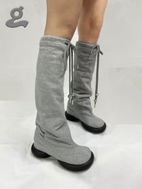 Image 4 of Printed Long Boots “HOODIE G”