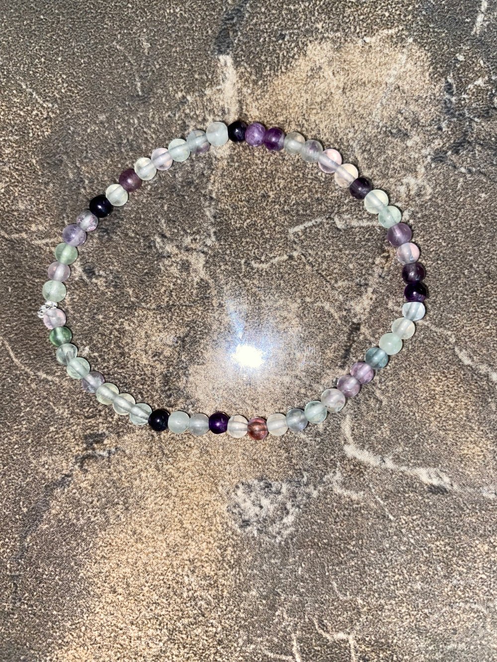 Image of Fluorite Crystal Bead Bracelet (4MM)