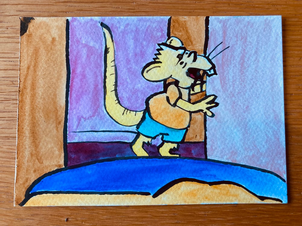 Image of "Ratboy? I Resent That" Original Watercolour Painting