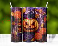 Image 1 of Jack-O-Lantern 3D Tumbler