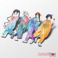 Image 1 of [Limited] Kimono Oilslick Spot Diecut Hestia, Aqua, Chizuru, Ruka