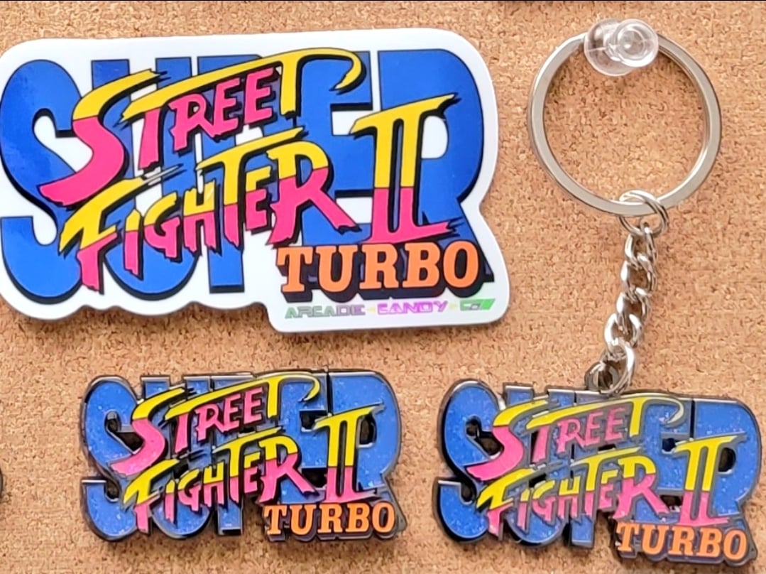 Image of Super SF 2 Turbo Pin/Keychain Set