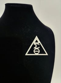 Image 1 of Pearl Symbol Pyramid Brooch 