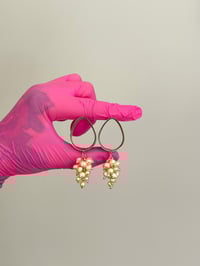 Image 3 of Pink Pearl Clusters (Silver)