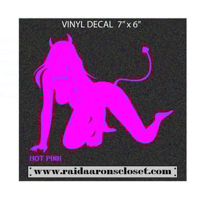 Image of Sexy Devilish Mudflap Girl Vinyl Decal