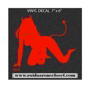 Image of Sexy Devilish Mudflap Girl Vinyl Decal