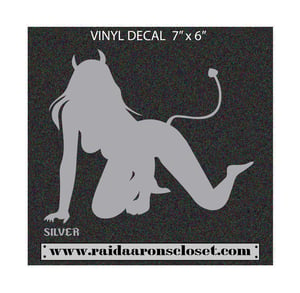 Image of Sexy Devilish Mudflap Girl Vinyl Decal
