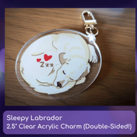 Image 1 of Labrador Clear Keychain