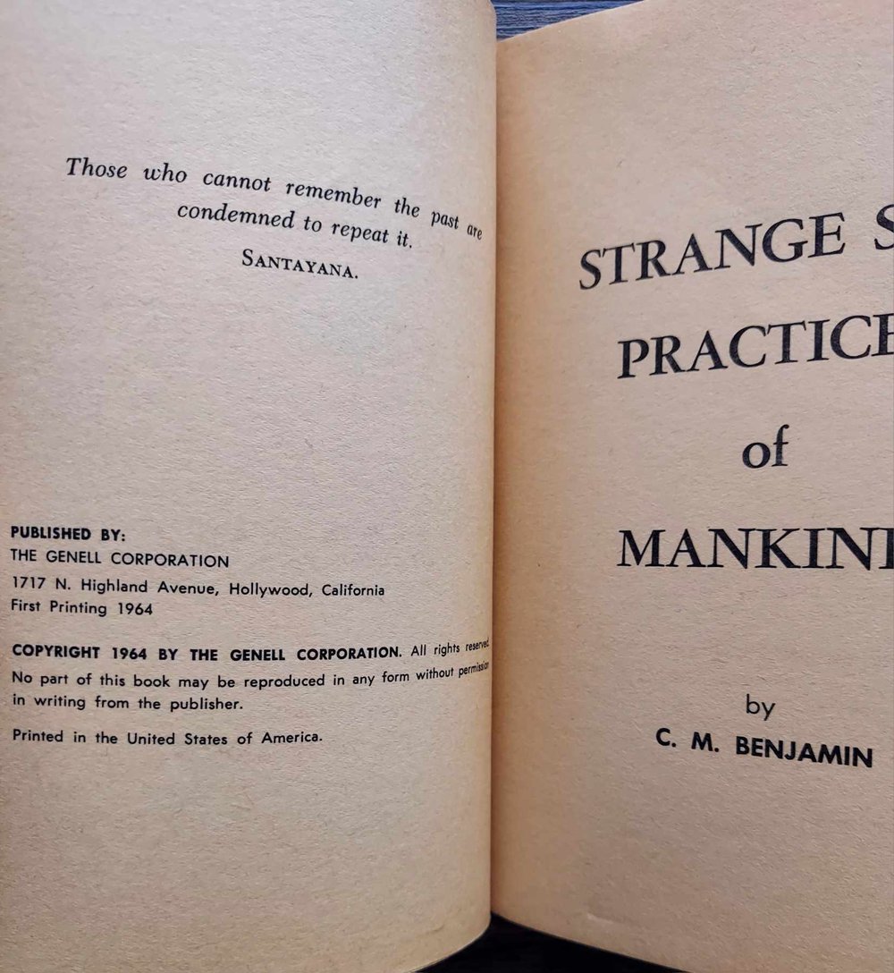 Strange Sex Practices of Mankind, by C. M. Benjamin