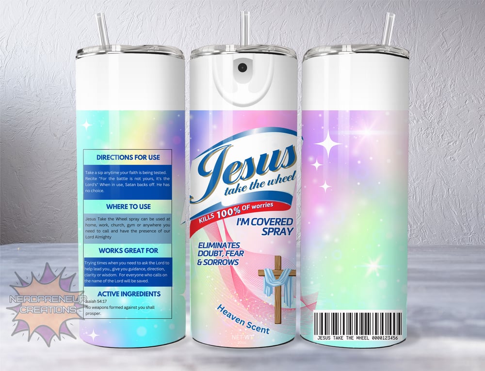 Image of 20 oz Jesus Take the Wheel Skinny Tumbler