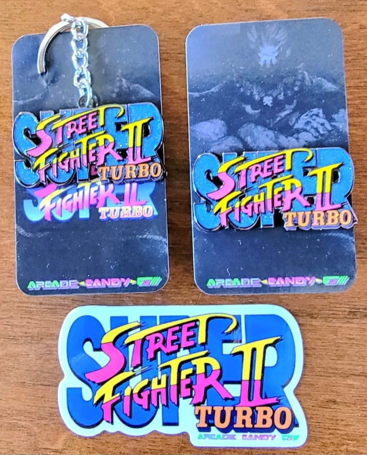 Image of Super SF 2 Turbo Pin/Keychain Set