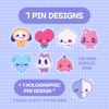 BT21 TAMAGOTCHI PINS & POCA HOLDER