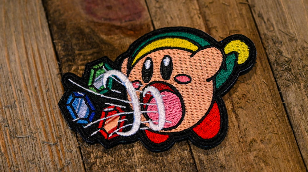 Image of KIRBY "LINK/ZELDA" EMBROIDERED PATCH
