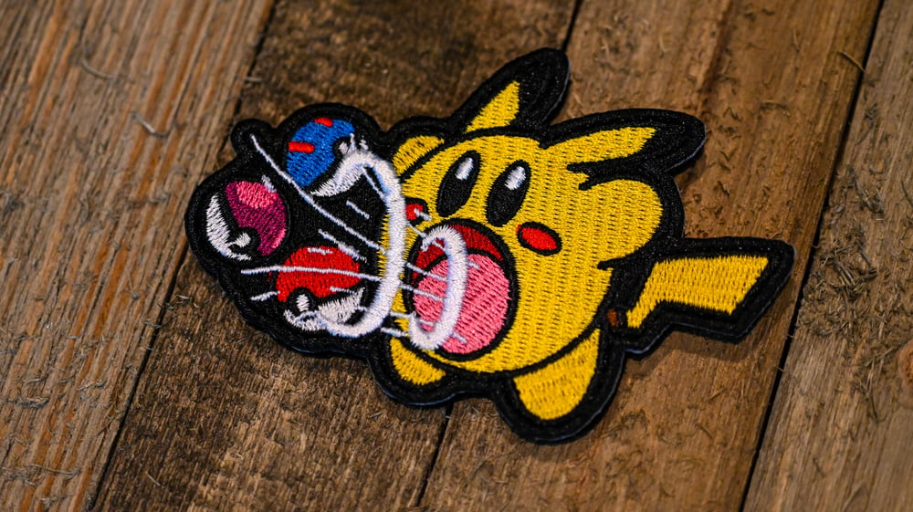 Image of KIRBY V2 "PIKACHU" EMBROIDERED PATCH
