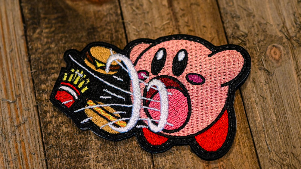 Image of KIRBY "FAST FOOD" EMBROIDERED PATCH